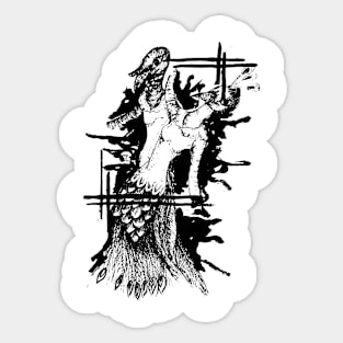 Dancing Woman in Peacock Attire: A Graceful Celebration Sticker